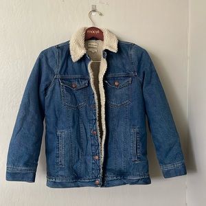 Madewell Oversized Denim Sherpa Jacket